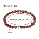 Heiße Männer Natürliche Holzperlen Kreuz Armbänder Onyx Meditation Gebetskette Armband Frauen Holz Yoga Schmuck Homme