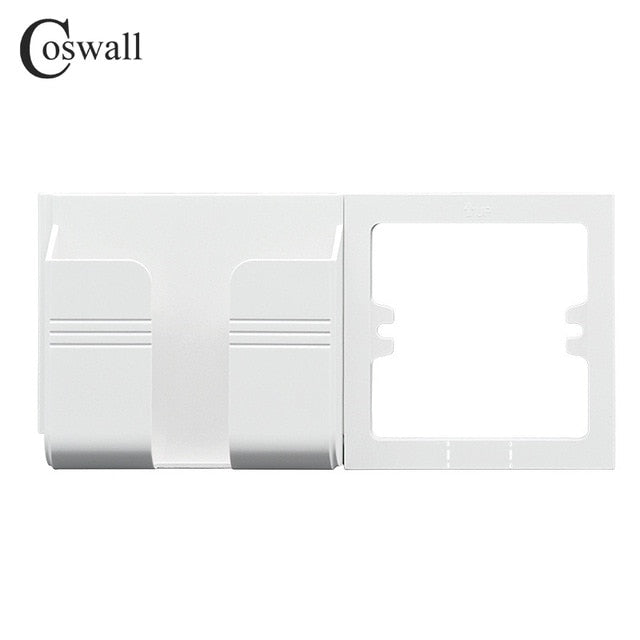 Coswall Wandsteckdose Handyhalter Smartphone Zubehör Ständer Unterstützung für Handy Apple Samsung Huawei Zwei Handyhalter