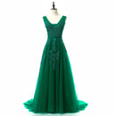 FADISTEE Vestido De Festa Sweet pink encaje con cuello en V Vestido De noche largo novia fiesta Sexy espalda descubierta perlas perlas vestidos De graduación con cordones