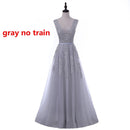 FADISTEE Vestido De Festa Sweet pink encaje con cuello en V Vestido De noche largo novia fiesta Sexy espalda descubierta perlas perlas vestidos De graduación con cordones