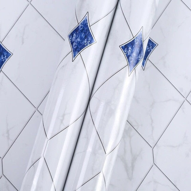 Pegatinas de pared de PVC para cocina de 60cm x 10M, pegatinas para encimera de mármol, papel tapiz impermeable autoadhesivo para baño