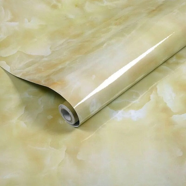Pegatinas de pared de PVC para cocina de 60cm x 10M, pegatinas para encimera de mármol, papel tapiz impermeable autoadhesivo para baño