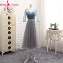 Hot V Neck Bridesmaid Dresses long for Women Elegant 2020 A Line Sparkly Tulle Pink Party Dress for Wedding Party Plus Size