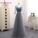 Hot V Neck Bridesmaid Dresses long for Women Elegant 2020 A Line Sparkly Tulle Pink Party Dress for Wedding Party Plus Size