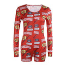 Sexy Bodysuit Women's Floral Long Sleeve Bodycon Bandage Jumpsuit Bodysuit Romper Casual Leotard Tops Sleepwear