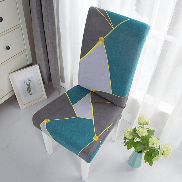 Plain Dining Chair Cover Spandex Elastic Chair Slipcover Case Stretch Seat Cover for Wedding Hotel Banquet Living Room