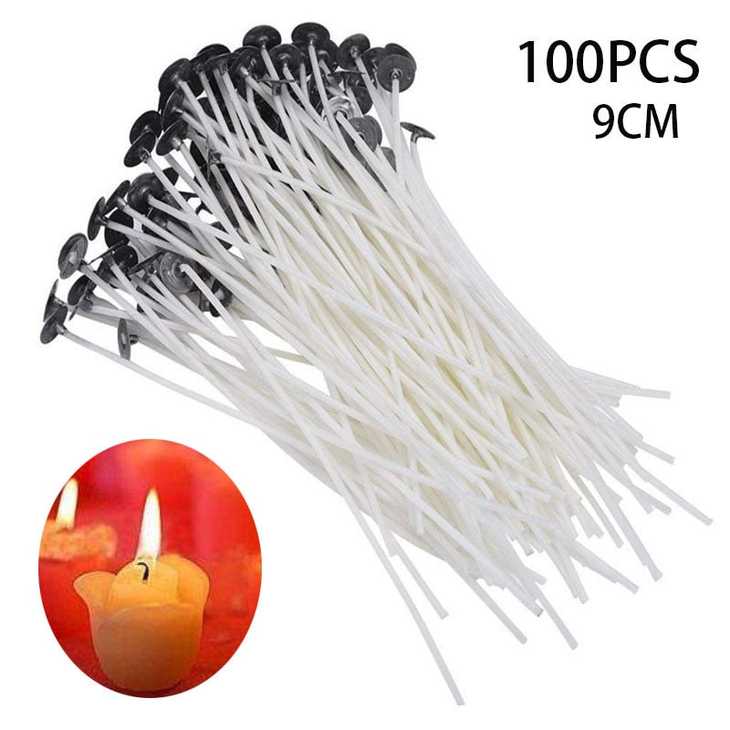 50/100PCS 9/15cm Cotton Candle Wick Flameless Wick Candle Making Birthday Christmas Candle