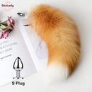 Separable Anal Plug Real Fox Tail Cosplay Butt Plug Anal Sex Tail Productos para adultos Juguetes sexuales anales para mujer Parejas Hombres Tienda sexy