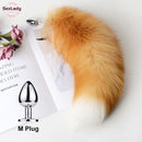 Separable Anal Plug Real Fox Tail Cosplay Butt Plug Anal Sex Tail Productos para adultos Juguetes sexuales anales para mujer Parejas Hombres Tienda sexy