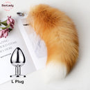 Separable Anal Plug Real Fox Tail Cosplay Butt Plug Anal Sex Tail Productos para adultos Juguetes sexuales anales para mujer Parejas Hombres Tienda sexy