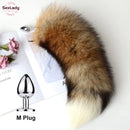 Separable Anal Plug Real Fox Tail Cosplay Butt Plug Anal Sex Tail Productos para adultos Juguetes sexuales anales para mujer Parejas Hombres Tienda sexy