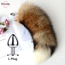 Separable Anal Plug Real Fox Tail Cosplay Butt Plug Anal Sex Tail Productos para adultos Juguetes sexuales anales para mujer Parejas Hombres Tienda sexy