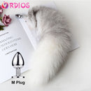 Detachable Anal Plug Real Fox tail Smooth Touch Metal Butt Plug Tail Erotic BDSM Sex Toys for Woman Couples Adult Games Sex Shop