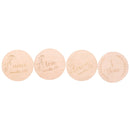 Wooden Baby Month Milestone Card Newborn Birth Month Birthday Milestone Wooden Teether Baby Kids Photography Props Toy