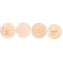 Wooden Baby Month Milestone Card Newborn Birth Month Birthday Milestone Wooden Teether Baby Kids Photography Props Toy