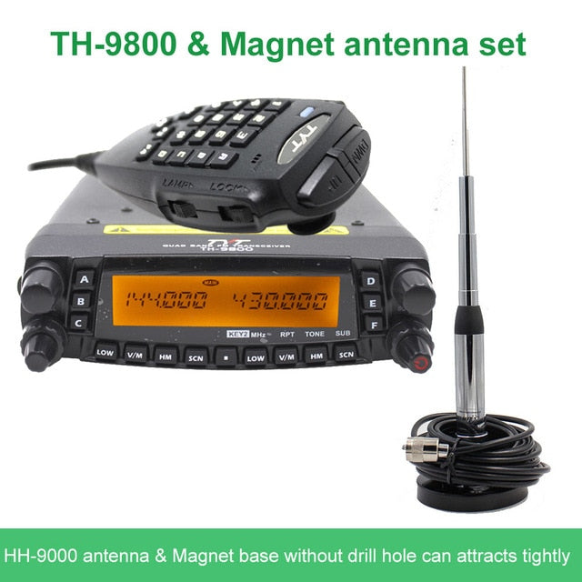 Latest version TYT TH-9800 Quad Band 29/50/144/430MHz 50W Walkie Talkie Upgraded TH9800 809CH Dual Display Mobile Radio Station