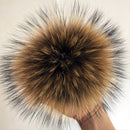 100% natural fox fur pompom raccoon fur pom  pom for hat beanies DIY Fur Pompon For Caps Bags Scarf Accessories