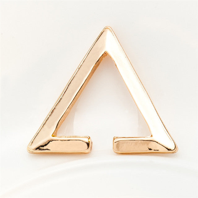 Fashion Gothic Triangle earrings Unisex Punk Rock copper Men Women Ear Stud Earrings Pierced Push-Back Ear Plug Buckle jewelry