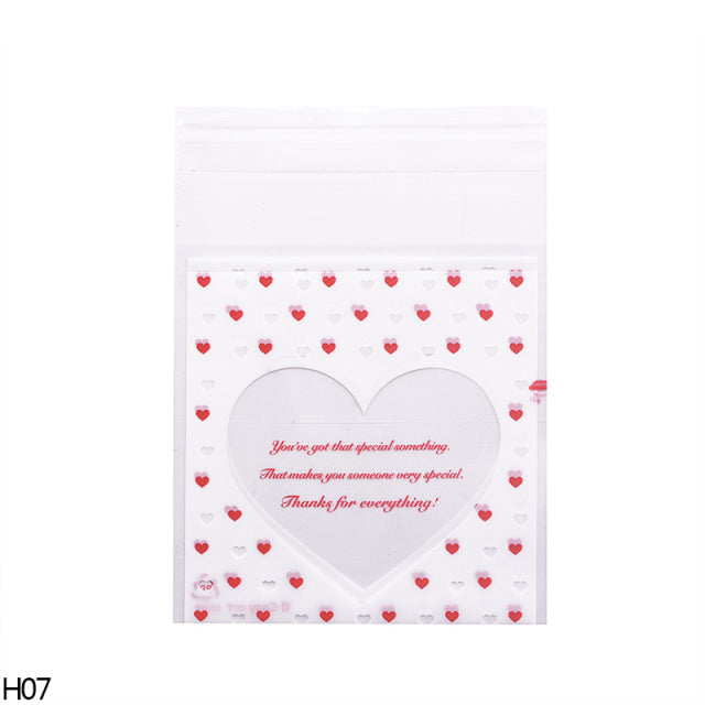 50/100 stücke Herz Klar Candy Bag Transparente Plastiktüte Cookie OPP Beutel Für Hochzeit Geburtstag Party Deco DIY Geschenkverpackung Beutel