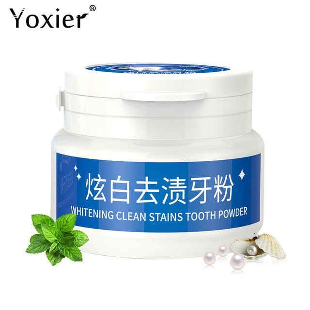 Yoxier Whitening Clean Stains Tooth Powder 30g Protect Bright Teeth Oral Care Teeth Cleaning Fresh Breath Remove Tooth Stains