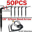 Irrigación por goteo para invernadero, 4 vías, 3/5mm, flecha de goteo, transmisor de 2 vías, sistema de riego para maceta, jardín, césped, 10 juegos/20 juegos