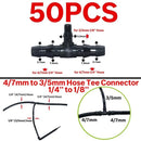 Irrigación por goteo para invernadero, 4 vías, 3/5mm, flecha de goteo, transmisor de 2 vías, sistema de riego para maceta, jardín, césped, 10 juegos/20 juegos