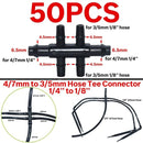 Irrigación por goteo para invernadero, 4 vías, 3/5mm, flecha de goteo, transmisor de 2 vías, sistema de riego para maceta, jardín, césped, 10 juegos/20 juegos