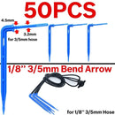 Irrigación por goteo para invernadero, 4 vías, 3/5mm, flecha de goteo, transmisor de 2 vías, sistema de riego para maceta, jardín, césped, 10 juegos/20 juegos