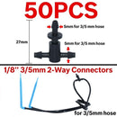 Irrigación por goteo para invernadero, 4 vías, 3/5mm, flecha de goteo, transmisor de 2 vías, sistema de riego para maceta, jardín, césped, 10 juegos/20 juegos