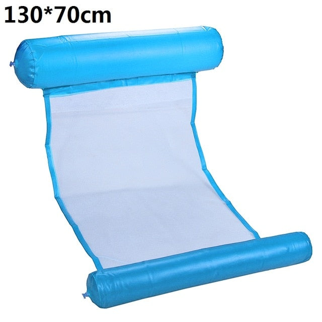 Summer Inflatable Foldable Floating Row Beach Swimming Pool Water Hammock Floating Beach Chair Lounger Mat Seatings