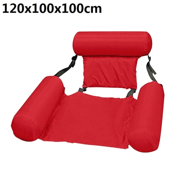 Summer Inflatable Foldable Floating Row Beach Swimming Pool Water Hammock Floating Beach Chair Lounger Mat Seatings