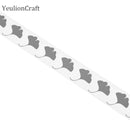 Chzimade 100x3CM Flower Heat-transfer Reflective Tape Stciker Vinyl Film DIY Iron On Fabric Clothing Accessories