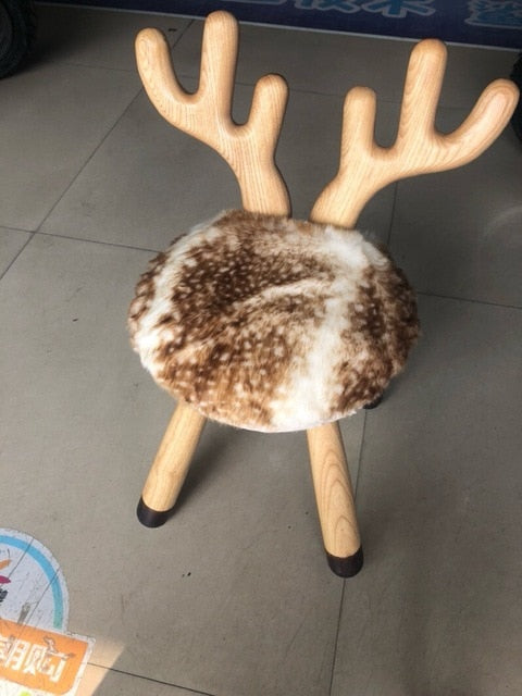 JOYLOVE Nordic Creative Ins Taburete de madera maciza para niños Mesa de jardín de infantes y silla Taburete Silla de bebé Escritorio y silla escolar