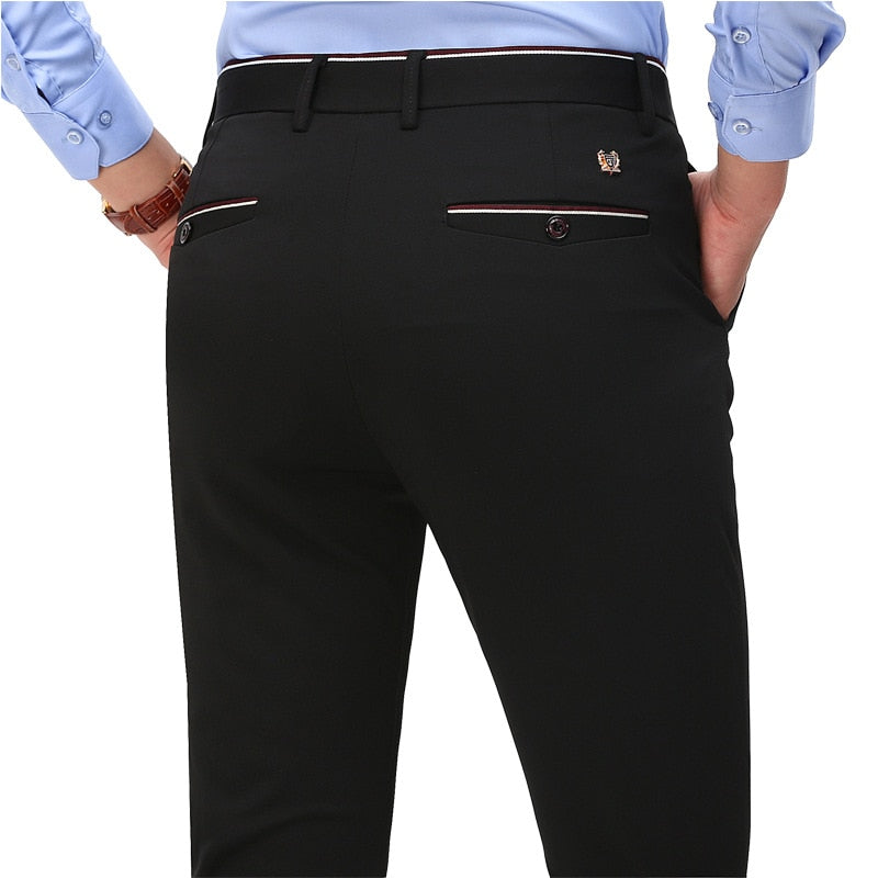 2020 Mode Anzughose Herren Elegante Anzughose Einfarbig Gerade Lange Hose Herren Slim Fit Formal Schwarz Blau Hose