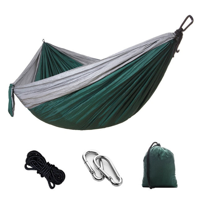 Hammock Camping Survival Swing Sleeping Bed for 2 Person Hunting Travel Indoor Garden Hammocks Bed