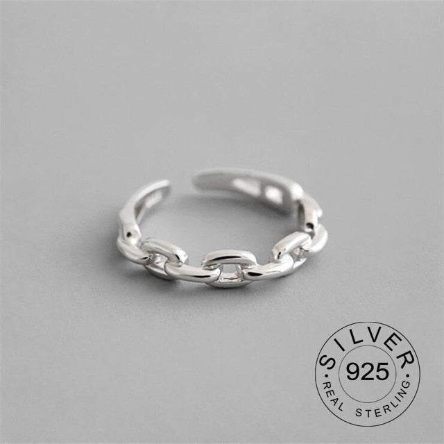 Vintage Silver Color Metal Punk Letter Open Rings Design Finger Rings for Women men Party Jewelry Gifts LETTER