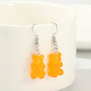 originality statement minimalist dangle earring jelly Polychromatic Bear drop earrings fashion minimalist stud earings for women