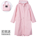 Women New Stylish Long Raincoat Waterproof Rain Jacket  with Hood