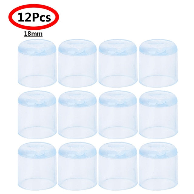 12Pcs Rubber Furniture Foot Table Chair Leg End Caps Covers Tips Floor Protectors for Indoor Home Outdoor Patio Garden Office
