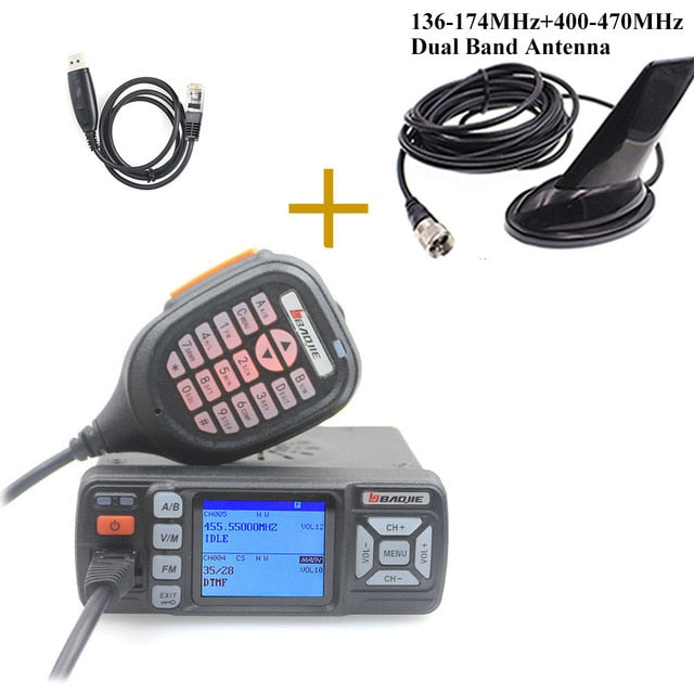 Upgrade of BJ-218 Baojie BJ-318 Walkie Talkie Mini Dual Band VHF UHF Mobile Radio 20/25W 10 km Car Radio 10KM Two Way Radio