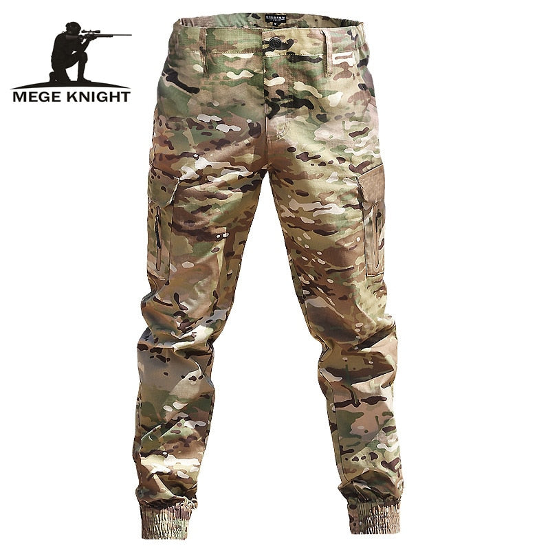 Mege marca hombres moda Streetwear Casual camuflaje Jogger pantalones tácticos militares hombres Cargo pantalones para Droppshipping