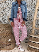 Monos holgados con estampado de flores para mujer, monos con cuello en V, pantalones Herem, pantalones deportivos, tirantes, Hip Pop, pantalones deportivos con cordones, longitud completa