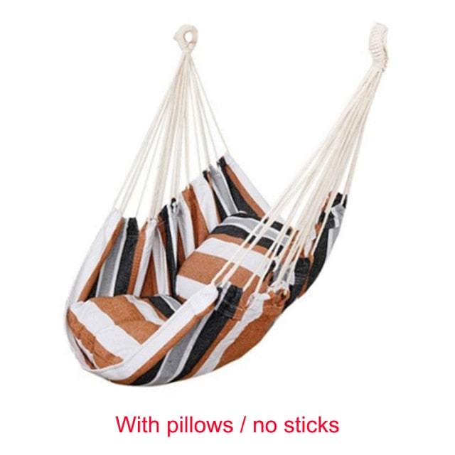 150kg Hammock Garden Hang Lazy Chair Swinging Indoor Outdoor Furniture Hanging Rope Chair Swing Chair Seat bed Travel Camping