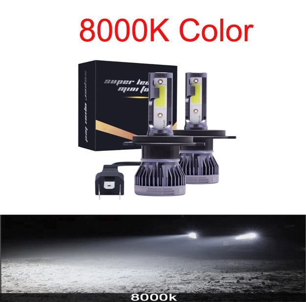 Muxall 2 STÜCKE LED 12000LM/PAAR Mini-Autoscheinwerferlampen H1 H7 H8 H9 H11 Scheinwerfer-Kit 9005 HB3 9006 HB4 Autolampen 4300K ​​8000K