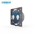 Livolo la base del interruptor de luz de pared de pantalla táctil envío gratis, estándar de la UE, CA 220 ~ 250 V, VL-C701