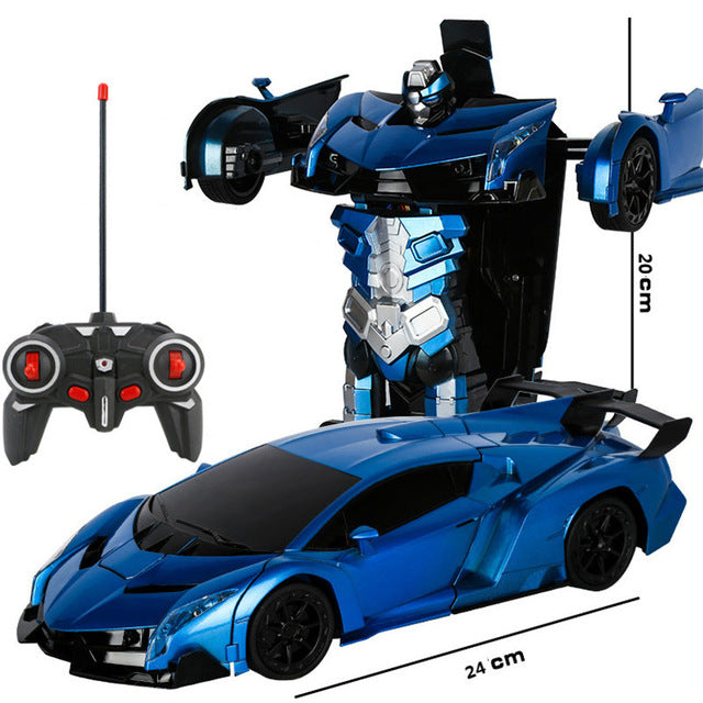2 in 1 Elektro RC Auto Transformation Roboter Kinder Jungen Spielzeug Outdoor Fernbedienung Sport Deformation Auto Roboter Modell Spielzeug