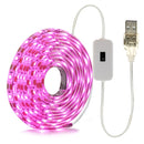 LED Grow Light Full Spectrum USB Grow Light Strip 0.5m 1m 2m 3m 2835 SMD DC5V LED Phyto Tape for Seed Plants Flowers Greenhouses
