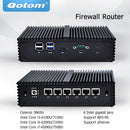 QOTOM Mini PC Core i3 i5 i7 Fanless VPN Computer 6 Gigabit Ethernet AES-NI OPNsense Firewall Ubuntu Sophos Q555G6 Q575G6