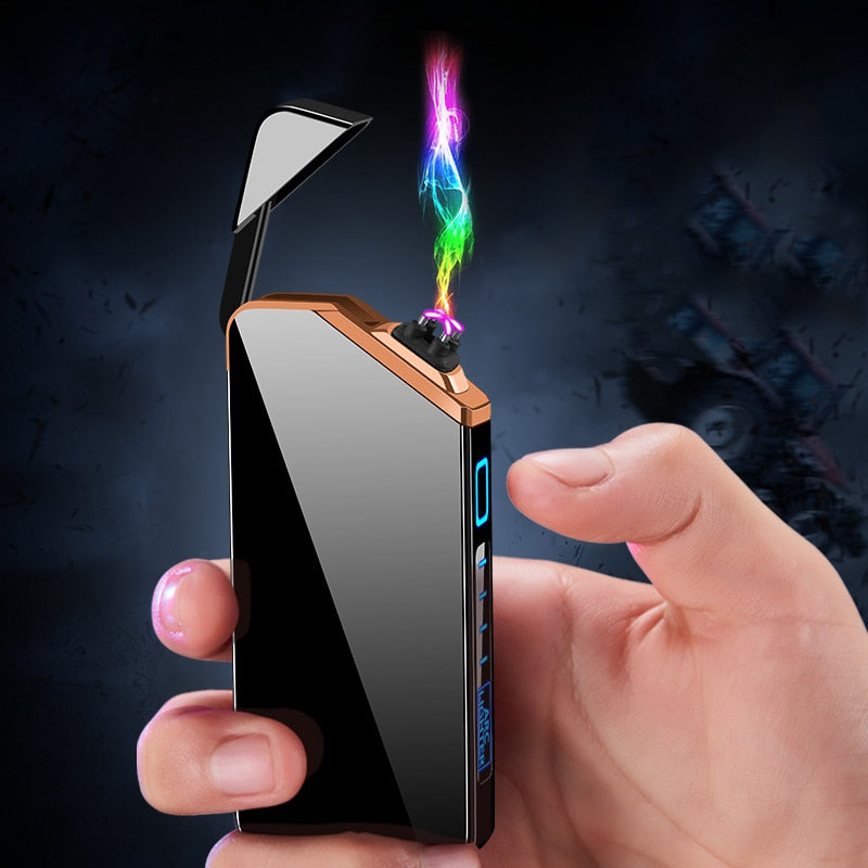 Dual ARC Electric Lighter USB Rechargable Plasma Cigarette Lighter For Smoking Windproof Flameless Lighter