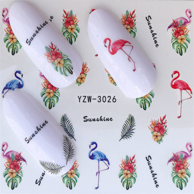 YWK, 1 pieza, pegatina de transferencia al agua de flores de Color transparente, calcomanías para decoración de uñas, envolturas de moda DIY, herramientas de manicura